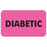 Tabbies Pre-Printed Label Safety Data Diabetic Pink 7/8 X 1-1/2 Inch - AP3530