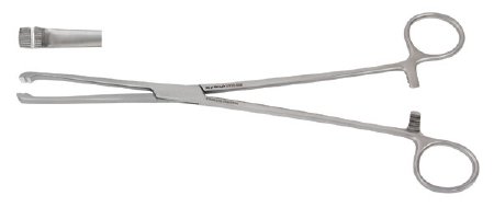 Miltex Vantage Tissue Forceps 9 Inch Floor Grade Stainless Steel NonSterile Ratchet Lock Finger Ring Handle Straight - V930-856