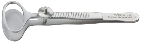 Miltex - Chalazion Forceps Desmarres 3-1/2 Inch Length OR Grade German Stainless Steel NonSterile NonLocking Thumb Handle Straight Serrated Tip - 18-1202