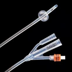 Lubri-Sil I.C. - Foley Catheter 3-Way Standard Tip 5 cc Balloon 22 Fr. Antimicrobial Hydrogel Coated Silicone - 70522SI