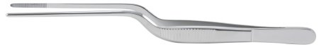 McKesson Argent - Ear Forceps Lucae 5-1/2 Inch Length Surgical Grade Stainless Steel NonSterile Thumb Handle Serrated, Bayonet Shaped - 43-1-182