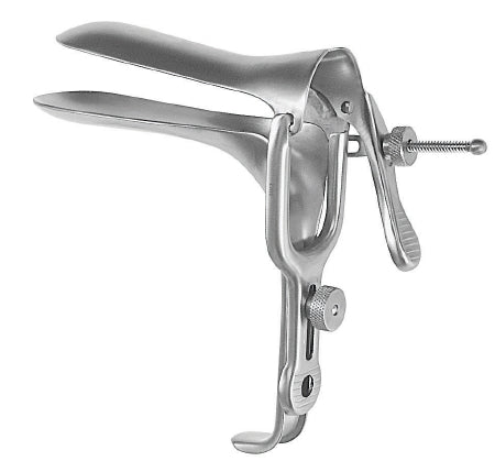 McKesson McKesson Argent Vaginal Speculum Graves NonSterile Surgical Grade Stainless Steel Small Double Blade Duckbill Reusable Without Light Source Capability - 43-1-303