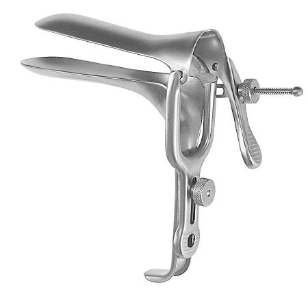 McKesson Argent - Vaginal Speculum Graves NonSterile Surgical Grade Stainless Steel Medium Double Blade Duckbill Reusable Without Light Source Capability - 43-1-312