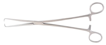 McKesson McKesson Argent Tenaculum Forceps Schroeder-Braun 9-3/4 Inch Surgical Grade Stainless Steel NonSterile Ratchet Lock Finger Ring Handle Straight - 43-1-386