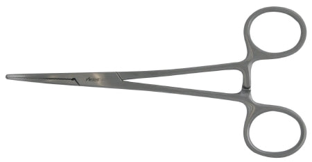 McKesson McKesson Argent Hemostatic Forceps Crile 5-1/2 Inch Surgical Grade Stainless Steel NonSterile Ratchet Lock Finger Ring Handle Curved - 43-1-452
