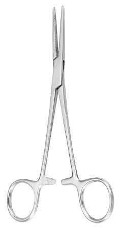 McKesson McKesson Argent Hemostatic Forceps Crile 6-1/4 Inch Surgical Grade Stainless Steel NonSterile Ratchet Lock Finger Ring Handle Straight - 43-1-458