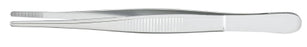 McKesson McKesson Argent Dressing Forceps 5 Inch Surgical Grade Stainless Steel NonSterile NonLocking Thumb Handle Straight Serrated Tips - 43-1-710