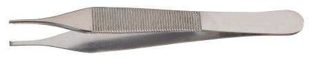 McKesson McKesson Argent Tissue Forceps Adson 4-3/4 Inch Surgical Grade Stainless Steel NonSterile NonLocking Thumb Handle Straight 1 X 2 Teeth - 43-1-775