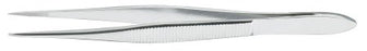 McKesson Argent - Splinter Forceps Francis 3-1/2 Inch Length Surgical Grade Stainless Steel NonSterile NonLocking Thumb Handle Straight Circular Paddle, Ring Tip - 43-1-777