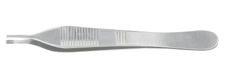 McKesson McKesson Argent Tissue Forceps Adson-Brown 4-3/4 Inch Surgical Grade Stainless Steel NonSterile NonLocking Thumb Handle Straight 7 X 7 Side Grasping Teeth - 43-1-778