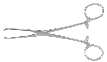McKesson McKesson Argent Tissue Forceps Allis 6 Inch Surgical Grade Stainless Steel NonSterile Finger Ring Handle 5 X 6 Teeth - 43-1-934