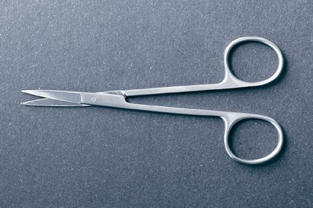 McKesson - Iris Scissors 3-1/2 Inch Office Grade Stainless Steel Finger Ring Handle Straight - 43-2-103