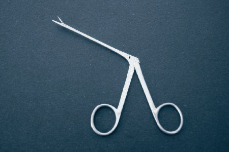 McKesson McKesson Ear Forceps Hartmann 3-1/2 Inch Office Grade Stainless Steel NonSterile Finger Ring Handle Serrated Alligator Tip - 43-2-209