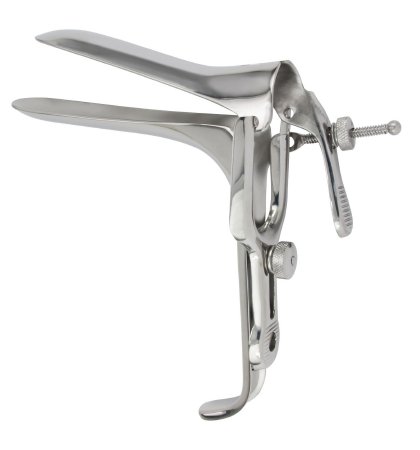 McKesson - Vaginal Speculum Graves NonSterile Office Grade Stainless Steel Small Double Blade Duckbill Reusable Without Light Source Capability - 43-2-303