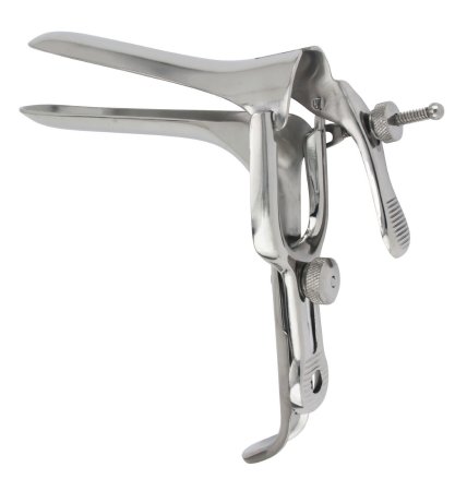 McKesson - Vaginal Speculum Graves NonSterile Office Grade Stainless Steel Medium Double Blade Duckbill Reusable Without Light Source Capability - 43-2-312