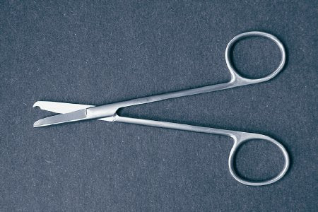 McKesson - Suture Scissors Littauer 4-1/2 Inch Office Grade Stainless Steel NonSterile Finger Ring Handle Straight Blunt Tip / Blunt Tip - 43-2-352