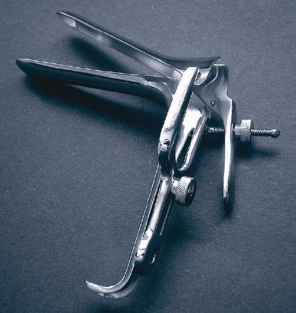 McKesson - Vaginal Speculum Pederson NonSterile Office Grade Stainless Steel Large Double Blade Duckbill Reusable Without Light Source Capability - 43-2-362