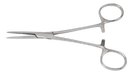 McKesson McKesson Hemostatic Forceps Kelly 5-1/2 Inch Office Grade Stainless Steel NonSterile Ratchet Lock Finger Ring Handle Straight - 43-2-436
