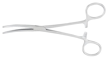 McKesson McKesson Hemostatic Forceps Rochester-Pean 6-1/4 Inch Office Grade Stainless Steel NonSterile Ratchet Lock Finger Ring Handle Curved - 43-2-477