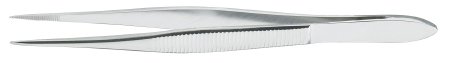 McKesson - Splinter Forceps 4-1/2 Inch Length Office Grade Stainless Steel NonSterile NonLocking Thumb Handle Straight Micro Tips - 43-2-781