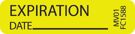 Precision Dynamics Barkley Pre-Printed Label Communication Fill In Expiration Date Fluorescent Chartreuse 1-1/4 X 5/16 Inch - V01FC1588