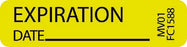 Barkley - Pre-Printed Label Advisory Label Chartreuse Expiration Date Black Quality Control Label 1-1/4 X 5/16 Inch - MV01FC1588