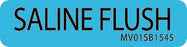 Barkley - Drug Label Anesthesia Label Saline Flush Blue 5/16 X 1-1/4 Inch - MV01SB1545
