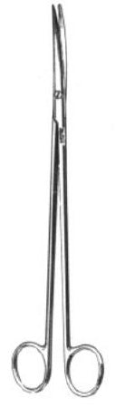 Miltex Miltex Dissecting Scissors Metzenbaum 8 Inch Length OR Grade Stainless Steel (German) NonSterile Finger Ring Handle Curved Blade Blunt/Blunt - 5-184
