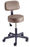 The Brewer Company Exam Stool Backrest Spin Lift Screw Adjustment Dual Wheel Nylon Casters Gray - 22400B-DUR006