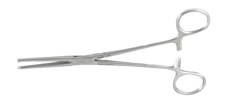 Miltex Miltex Hemostatic Forceps Rochester-Ochsner 7-1/4 Inch OR Grade Stainless Steel (German) NonSterile Ratchet Lock Finger Ring Handle Straight Serrated Tips w/1 X 2 Teeth - 7-152