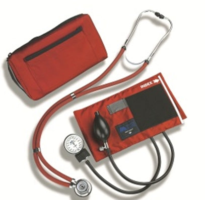 Match Mates - Aneroid Sphygmomanometer Combo Kit Pocket Style Hand Held Adult Size Nylon Cuff Sprague Rappaport Stethoscope - 01-360-081