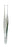 Miltex - Tissue Forceps Green 4 Inch Length OR Grade German Stainless Steel NonSterile NonLocking Thumb Handle Straight T-Shape Tips with 8 X 9 Teeth - 18-897