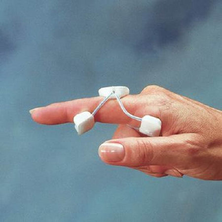 Patterson Medical Supply Rolyan Sof-Stretch Extension Finger Splint Plastic-Coated White Small - A99761