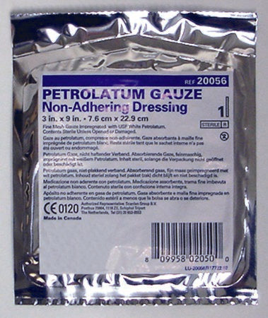 McKesson McKesson Petrolatum Impregnated Dressing 3 X 9 Inch Pleated Gauze USP White Petrolatum Sterile - 61-20056