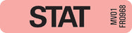 Barkley - Pre-Printed Label Advisory Label Red Plastic STAT Black Alert Label 1-1/4 X 5/16 Inch - MV01FR0968