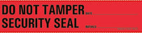 Barkley - Pre-Printed Label Auxiliary Label Red Plastic Do Not Tamper Security Seal, Date, Initials Black Safety and Instructional 1-1/2 X 6-1/2 Inch - TRL-61