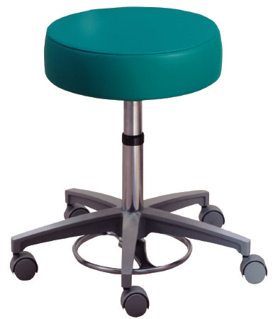The Brewer Company Millennium Series Exam Stool Backrest Pneumatic Height Adjustment 5 Casters Black - 21340B-US393