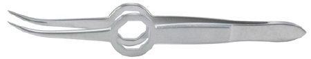Miltex - Foreign Body Forceps Schaaf 3-3/4 Inch Length OR Grade German Stainless Steel NonSterile NonLocking Thumb Handle Straight Serrated Tip - 18-978