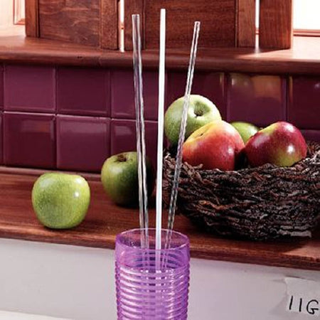 Patterson Medical Supply Rigid Drinking Straw 18 Inch Clear Bulk Wrap - 1136