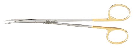 Miltex Miltex Carb-N-Sert Dissecting Scissors Metzenbaum 7 Inch Length OR Grade Stainless Steel (German) / Tungsten Carbide NonSterile Finger Ring Handle Curved Blade Sharp/Sharp - 5-182B-TC