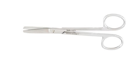 Miltex - Plastic Surgery Scissors Wagner 4-3/4 Inch Length OR Grade German Stainless Steel NonSterile Finger Ring Handle Straight Blade Blunt Tip / Blunt Tip - 5-274
