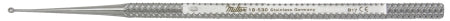 Miltex - Chalazion Curette Heath 4 Inch Length Round Knurled Handle Size 0 Tip Sharp Edge / Blunt Edge Round Fenestrated Tip - 18-530