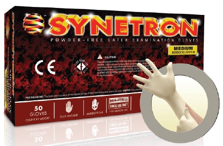 Microflex Medical Synetron Exam Glove 2X-Large NonSterile Latex Standard Cuff Length Fully Textured White Not Chemo Approved - SY-911-XXL