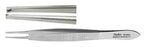 Miltex Miltex Tissue Forceps Stevens 4 Inch OR Grade Stainless Steel (German) NonSterile NonLocking Thumb Handle Straight Serrated Tips w/1 X 2 Teeth - 18-804