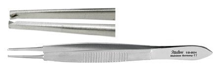 Miltex - Tissue Forceps Stevens 4 Inch Length OR Grade German Stainless Steel NonSterile NonLocking Thumb Handle Straight Serrated Tips with 1 X 2 Teeth - 18-804