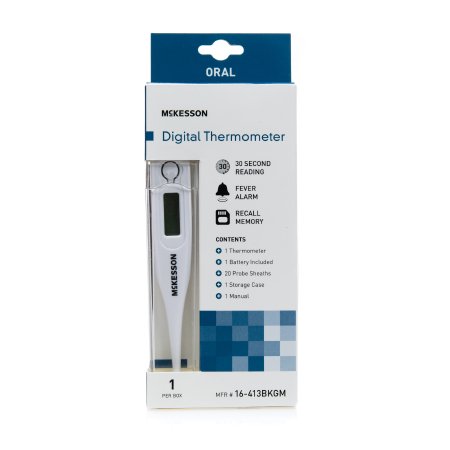 McKesson McKesson Digital Oral Thermometer Standard Probe Hand-Held - 16-413BKG