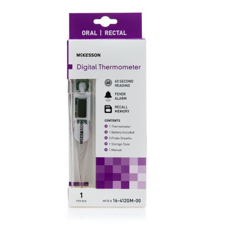 McKesson McKesson Digital Thermometer Oral / Rectal Probe Hand-Held - 16-412GM-00