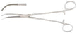 Miltex - Hemostatic Forceps Rumel 9 Inch Length OR Grade German Stainless Steel NonSterile Ratchet Lock Finger Ring Handle Curved Serrated Tip - 25-782