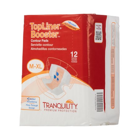 Tranquility Top Liner Contour - Incontinence Booster Pad 13-1/2 X 21-1/2 Inch Heavy Absorbency Superabsorbant Core One Size Fits Most Adult Unisex Disposable - 3096
