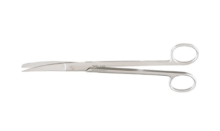Miltex - Dissecting Scissors Sims 8 Inch Length OR Grade German Stainless Steel NonSterile Finger Ring Handle Curved Blade Sharp Tip / Blunt Tip - 5-228